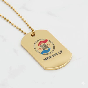Dog Tag Medical ID Necklace - Image 4