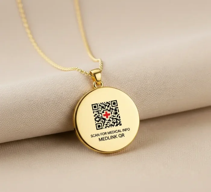 Classic Medical ID Necklace Sterling Silver - Image 3