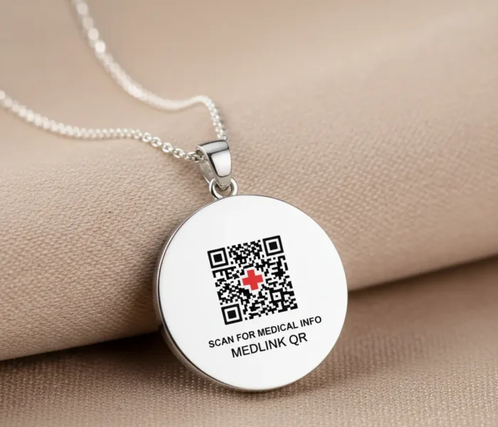 download (6) Classic Medical ID Necklace Sterling Silver - Image 1
